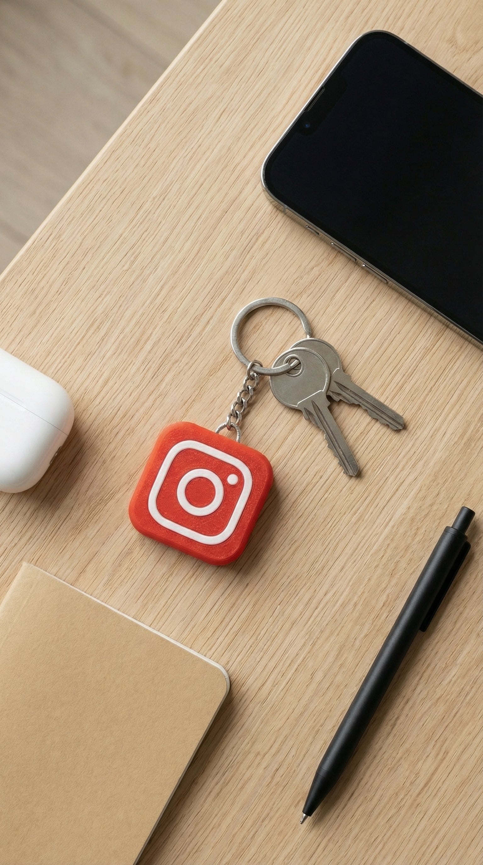 Instagram Keychain with NFC – Tap to Share Your Profile